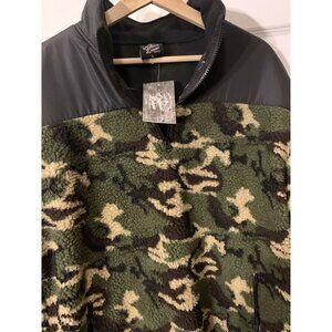 ORIGINAL DELUXE SUPPLY 1/4 Zip Pullover Polar Fleece Camo Jacket Shirt NWT L $46